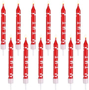 Set di candele per compleanni a forma di pixel per torte - 12 pezzi - rosso - decorazione per compleanni - Attenzione sicurezza - Materiale: cera paraffinica