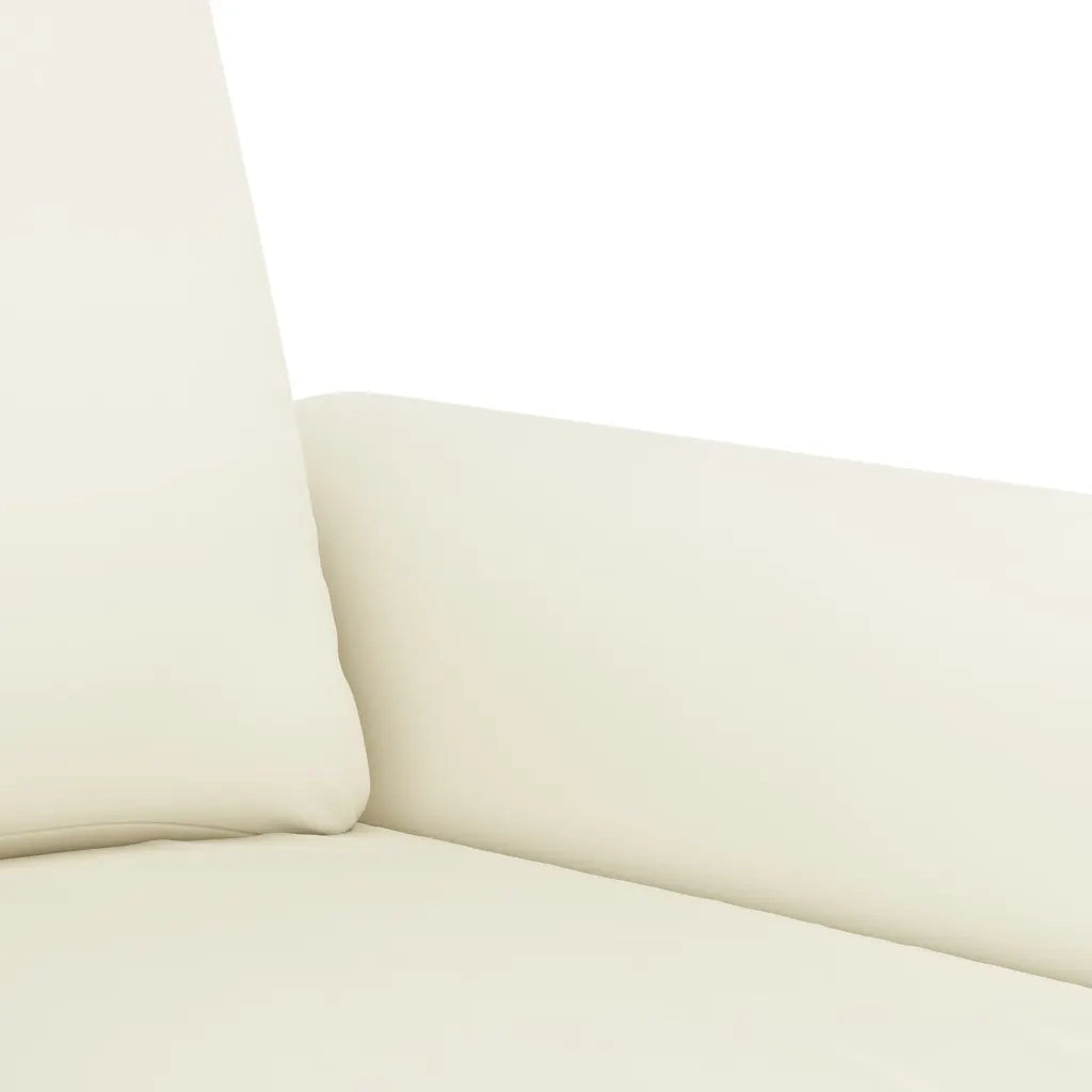 Set di Divani 3 pz con Cuscini Crema in Velluto 3202228