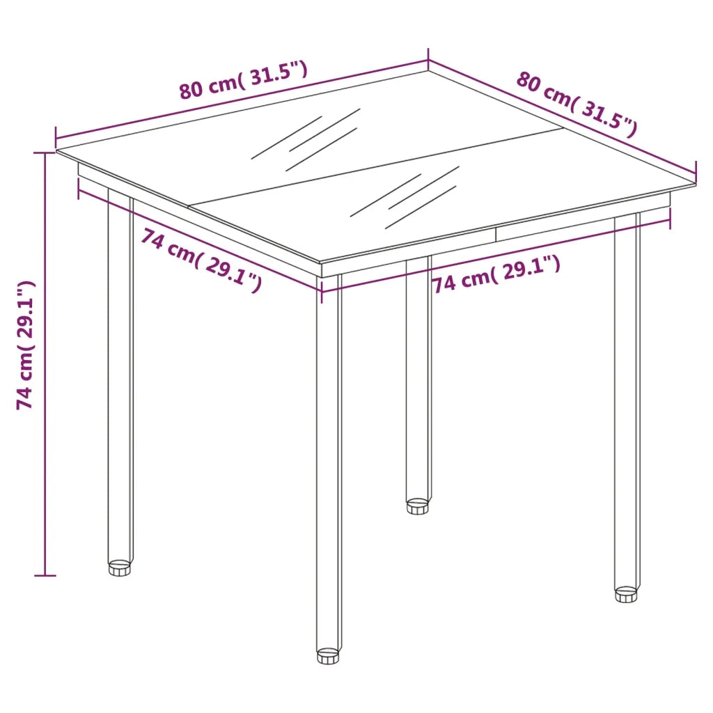Set da Pranzo da Giardino 3 pz Grigio Chiaro 3099643