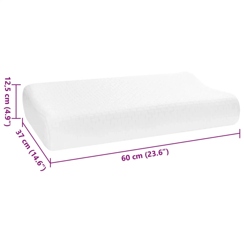 Cuscino da Letto Bianco 60 x 37 x 12,5 cm Schiuma Memory 42020206