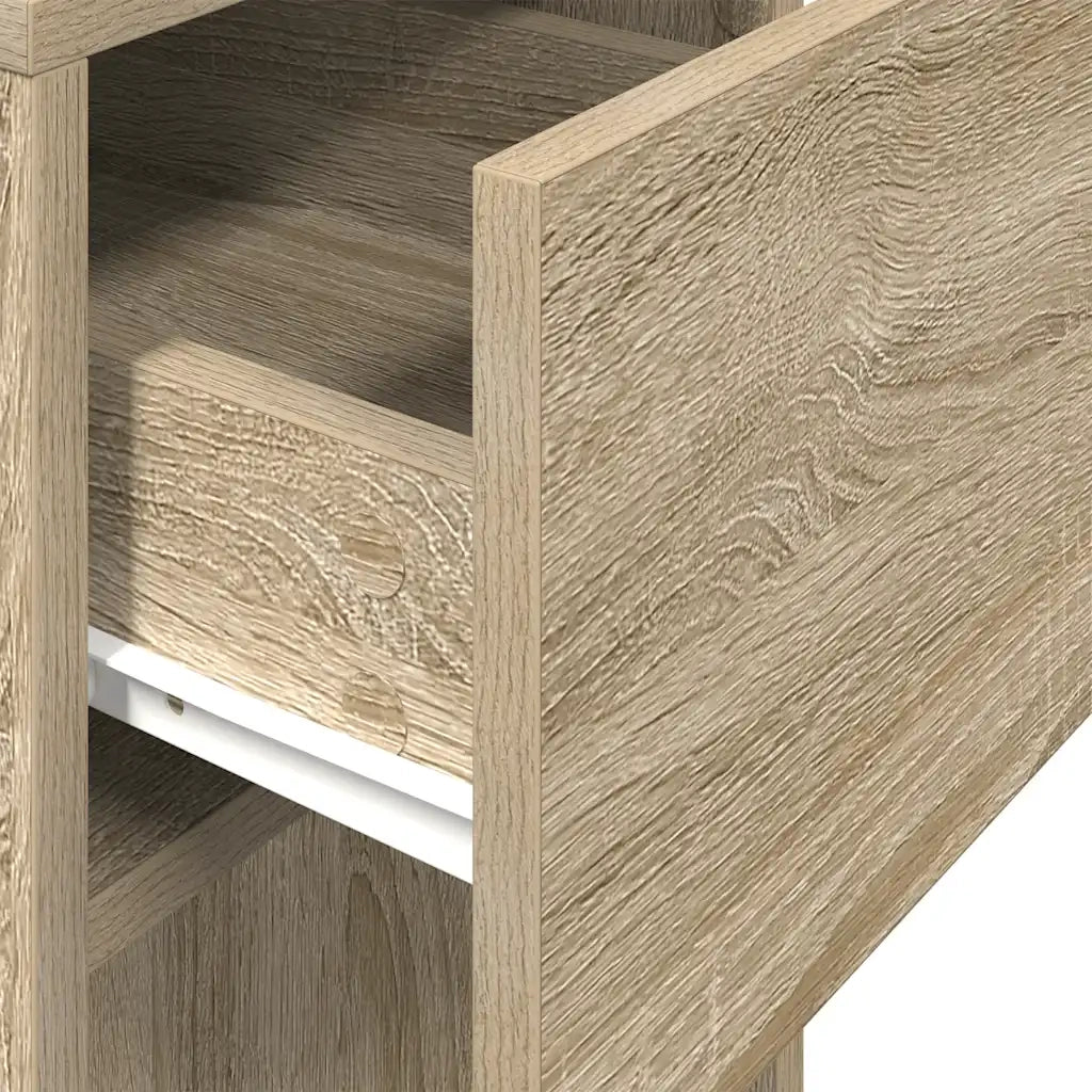Supporto per Computer a Torre con Cassetto Rovere 30x44x74 cm CFW6001505
