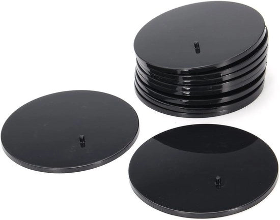 Set di 10 figurine in plastica nera, altezza 15-8 cm, per bambini