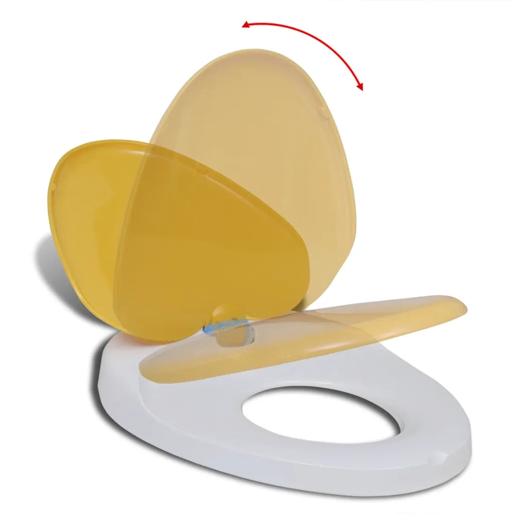 Copriwater Ammortizzato Bianco e Giallo per Adulti/Bambini cod mxl 48436