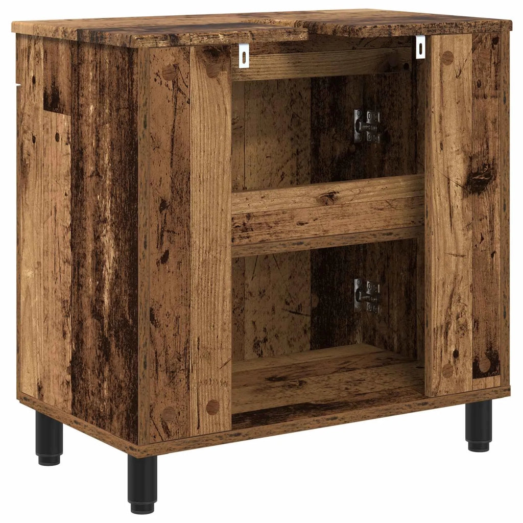 Mobiletto da bagno Legno antico 60 x 35 x 60 cm 889403