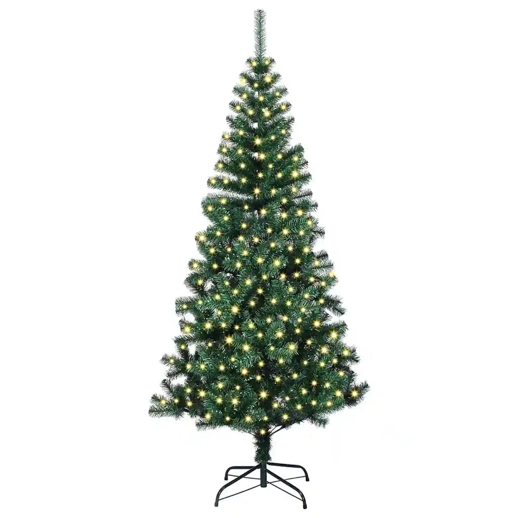 Albero di Natale artificiale con luci integrate Verde 180 cm 3396758