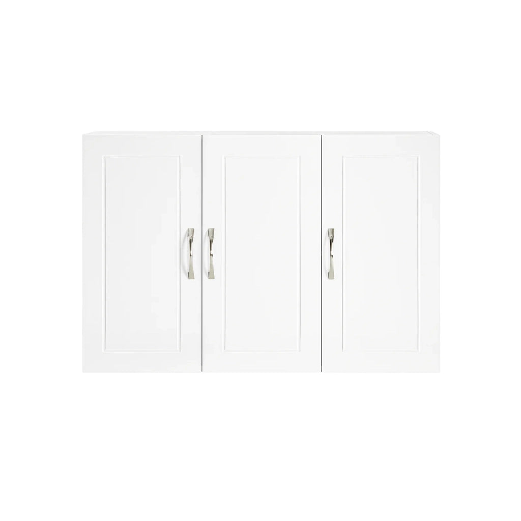Armadietto pensile da bagno Mobile da parete per il cucina 3 ante 90x30x60cm Bianco FRG231-L-W
