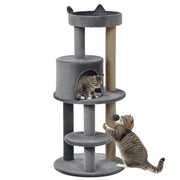 Albero per gatti con piattaforme e tiragraffi ¨C Minimal ¨C Grigio ?48x104 cm