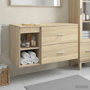 Set di mobili per il bagno 2 pz Rovere Sonoma 3403938