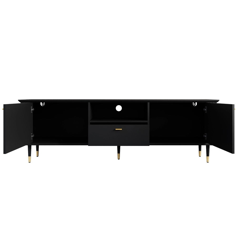 Mobile TV con Cassetti e Ripiani ¨C MINIMAL ¨C Bianco, Ante Soft-Close
