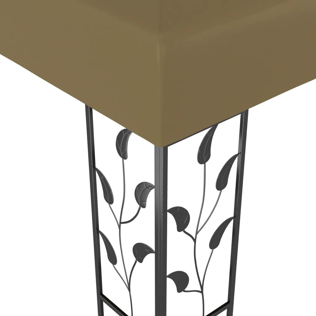 Gazebo | Pergolato con Luci LED a Stringa 3x3 m Grigio Talpa