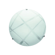 PLAFONIERA DARIO D 40 CM 2 LUCI E27 CROMO B/CO- 5,0 pz