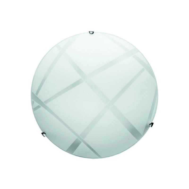 PLAFONIERA DARIO D 40 CM 2 LUCI E27 CROMO B/CO- 5,0 pz