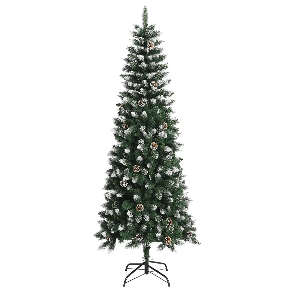 Albero di Natale Artificiale con Base Verde 240 cm PVC 345177