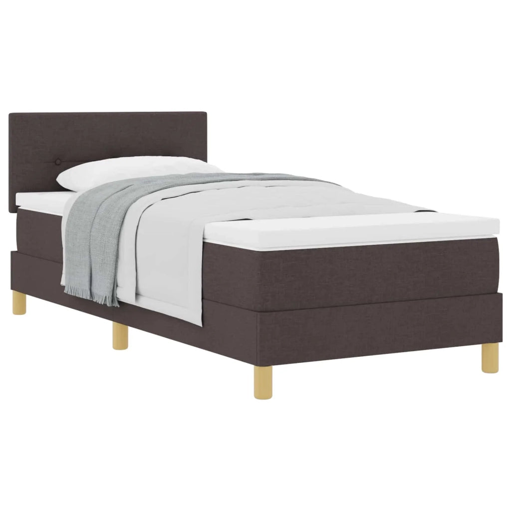Letto a molle con cuscino Marrone Scuro 100 x 200 cm Tessuto 3338898