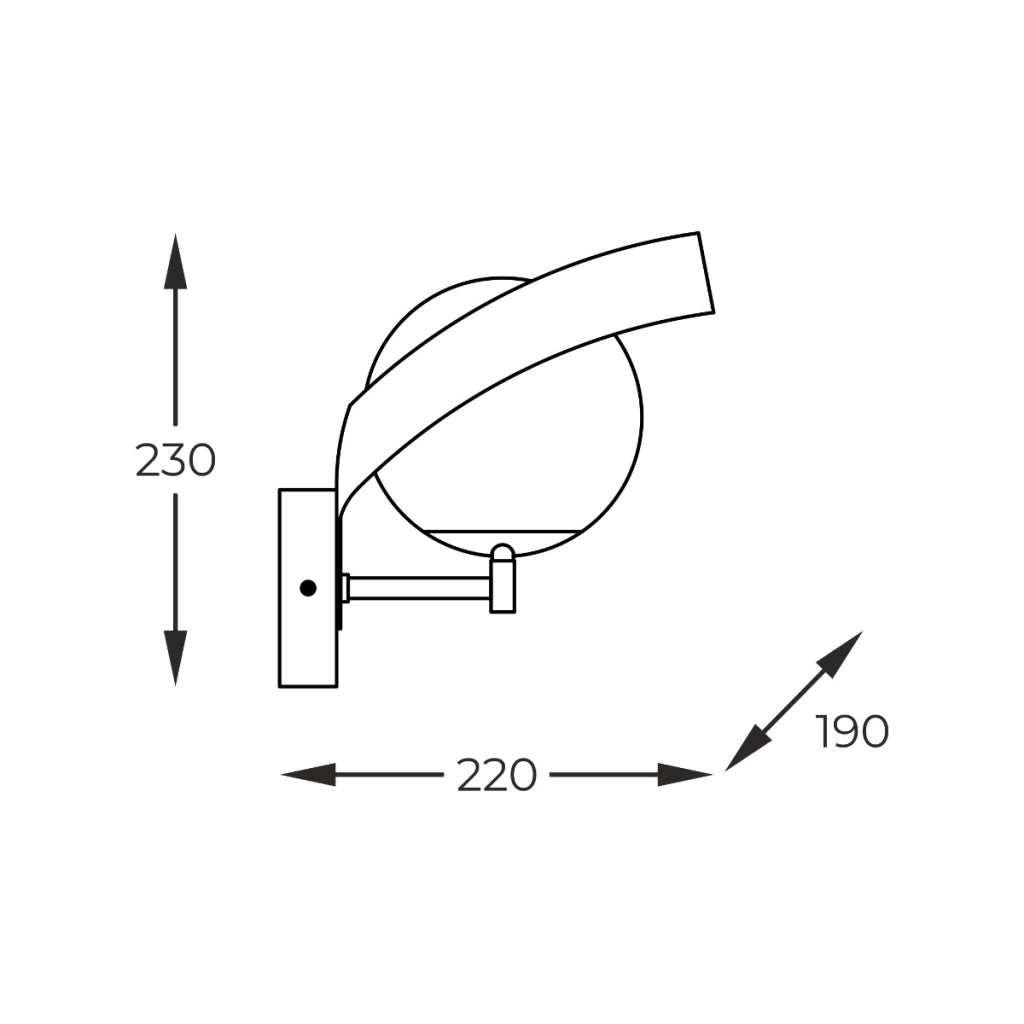 Applique moderna sfera vetro Nela Zuma Line E14 40W