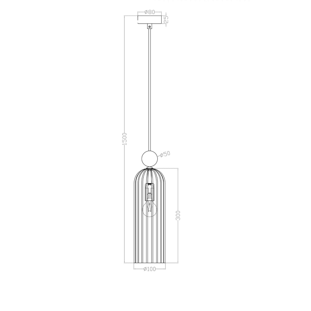 Lampada a sospensione Piega E14 bianca oro Ø10 Light Prestige