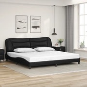 Giroletto senza Materasso Hvar Nero 200x200 cm in Similpelle