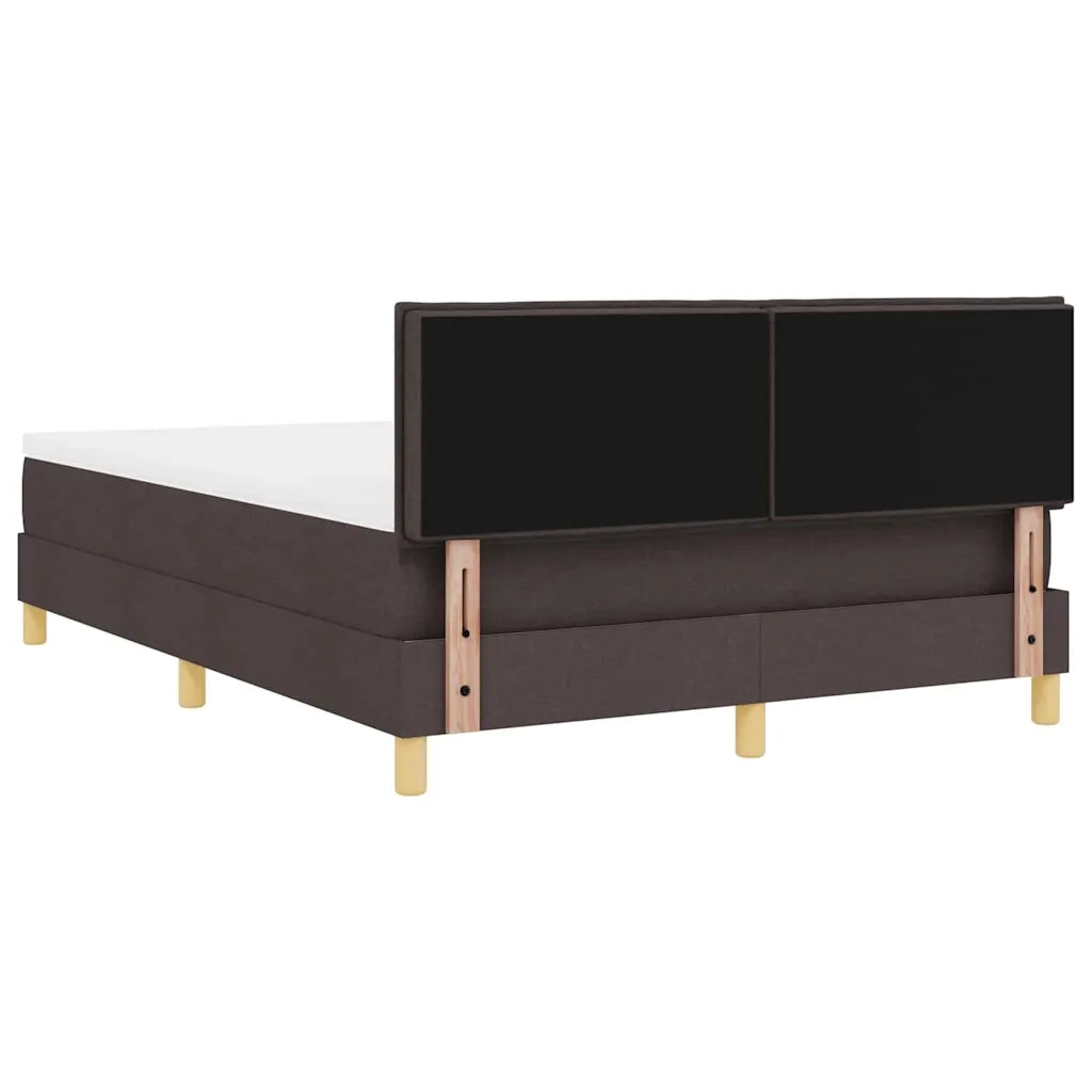 Letto a molle con cuscino Marrone Scuro 140 x 190 cm Tessuto 3338919