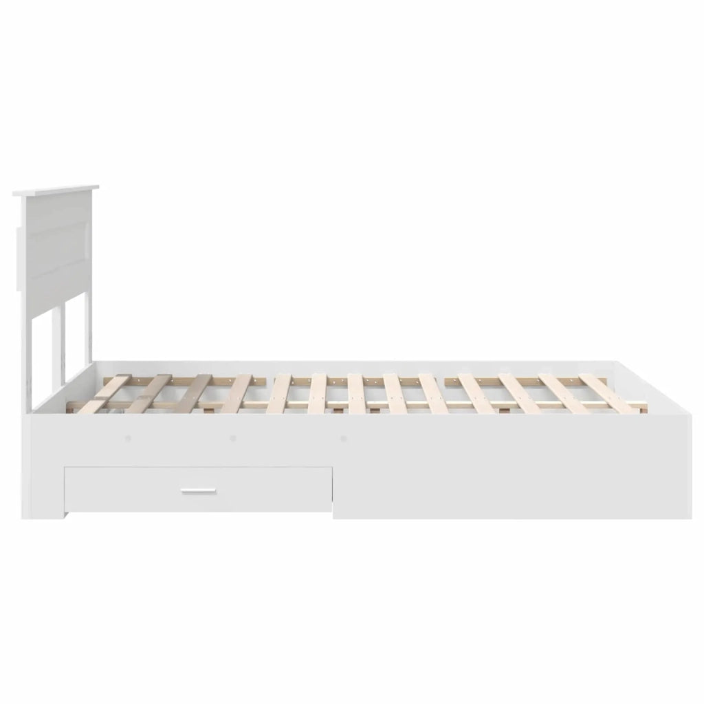 Struttura del letto Bianco 160 x 200 cm Legno multistrato 3409966
