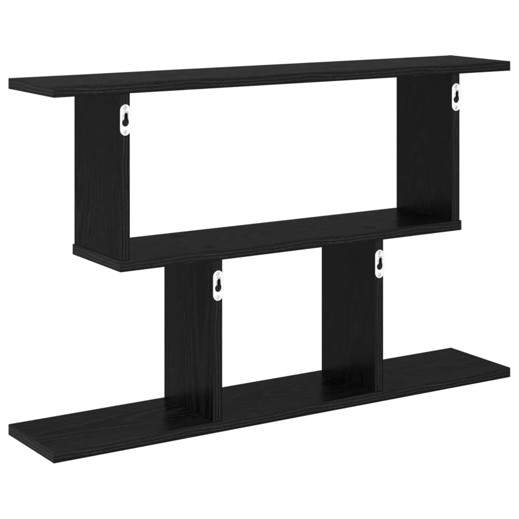 Scaffale da parete Rovere Nero 80 x 15 x 50,5 cm 8012285
