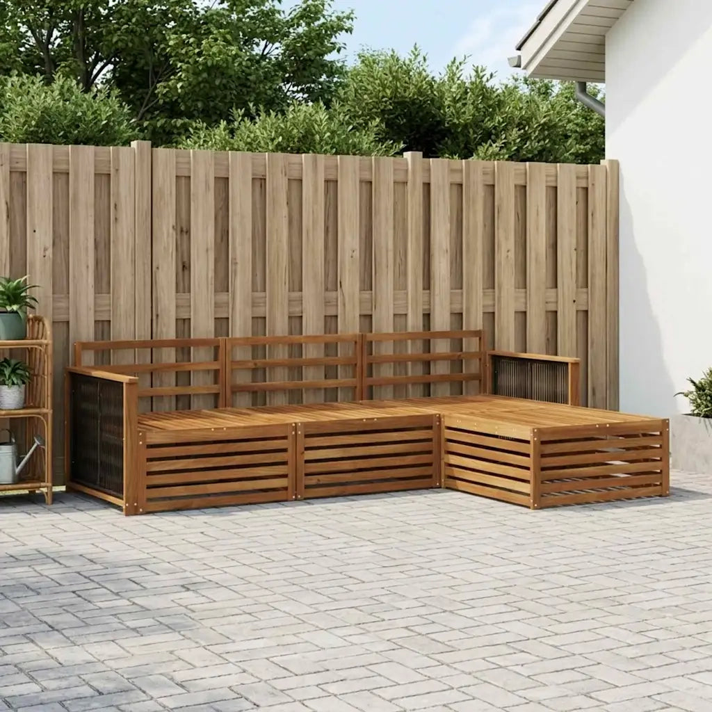 Set di divani da esterno Naturale 249 x 162,5 x 73 cm 3383202