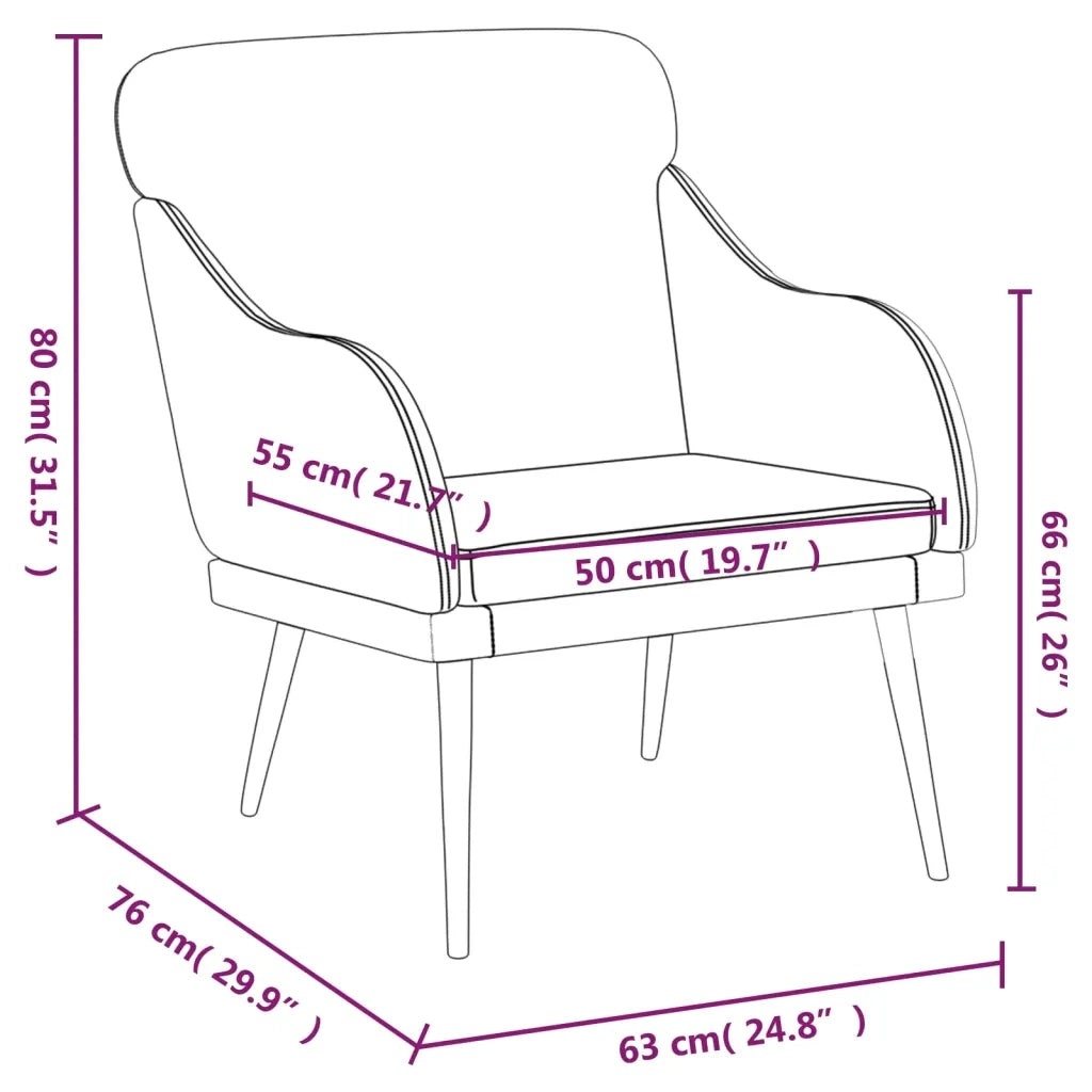 Poltrona | Sedia Relax Crema 63x76x80 cm Similpelle