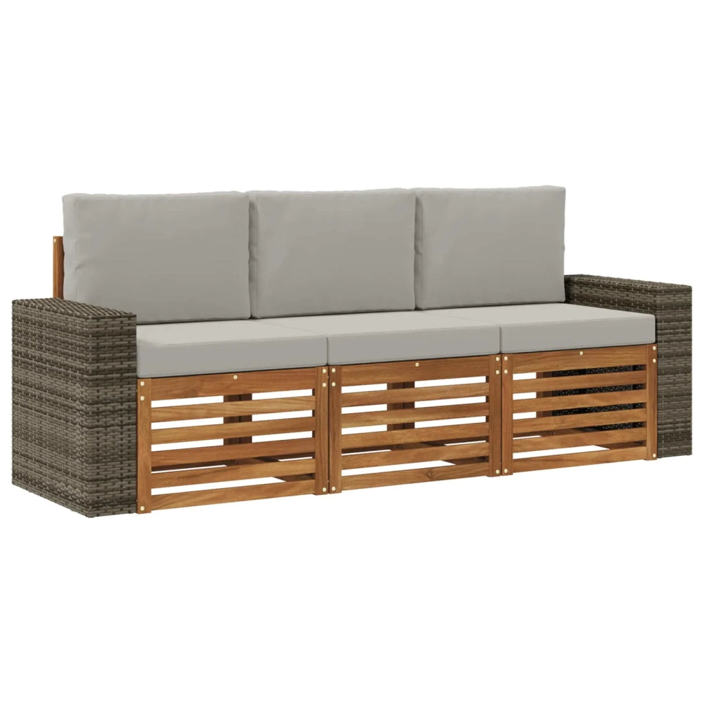 Set divani 3 pz Legno di Acacia Massello 3383977