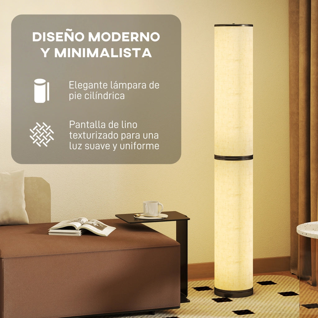 Lampada da Terra Moderna ¨C Xylo ¨C Luminosit¨¤ e Temperatura Colore Regolabili con Telecomando Beige