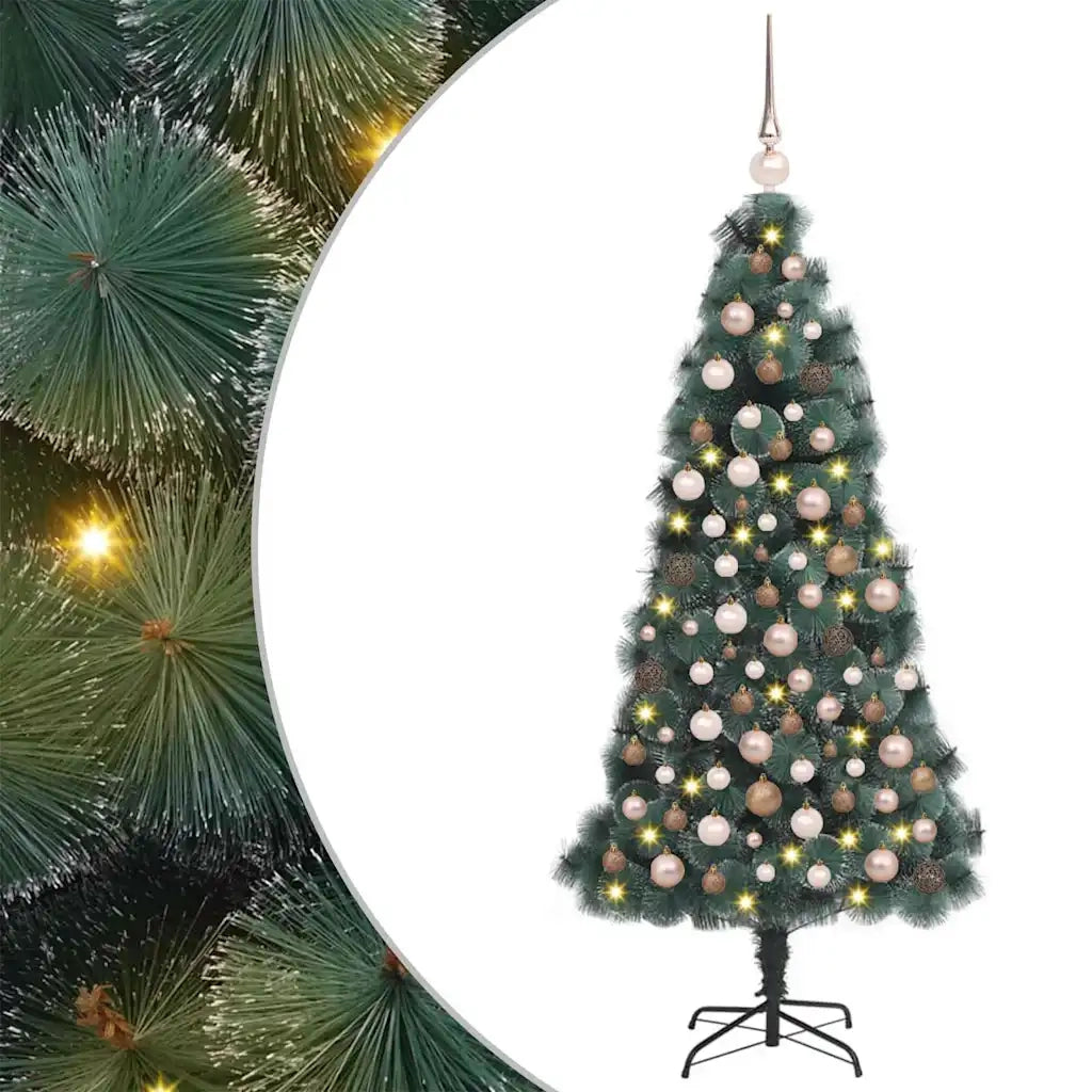 Albero di Natale artificiale preilluminato con set di palline 3396151