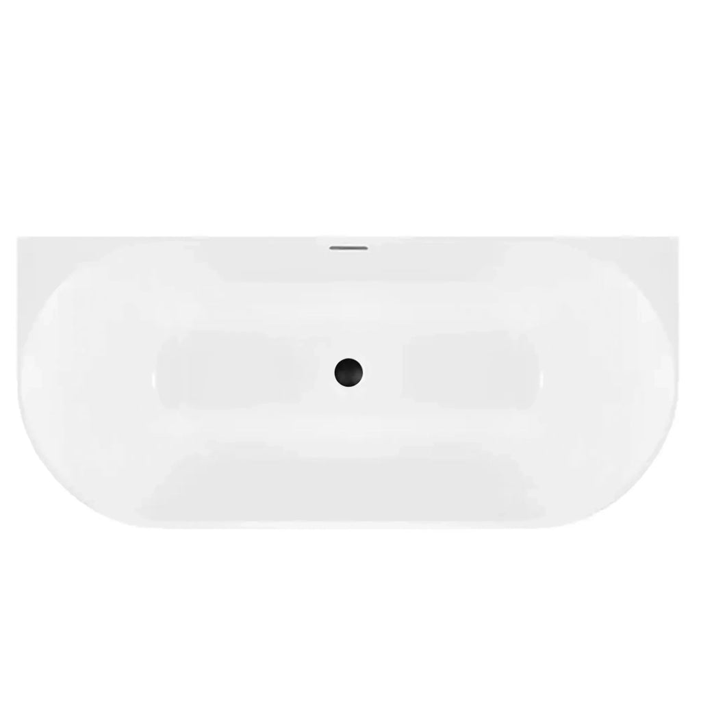Vasca Bagno A Parete Capri Slim 170cm Copritappo nero
