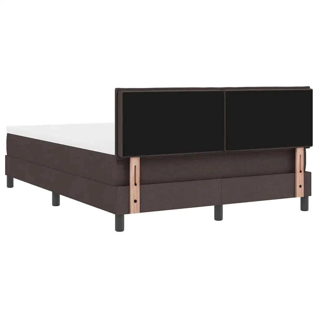 Letto a molle con testiera Marrone Scuro 140 x 200 cm Tessuto 3338695