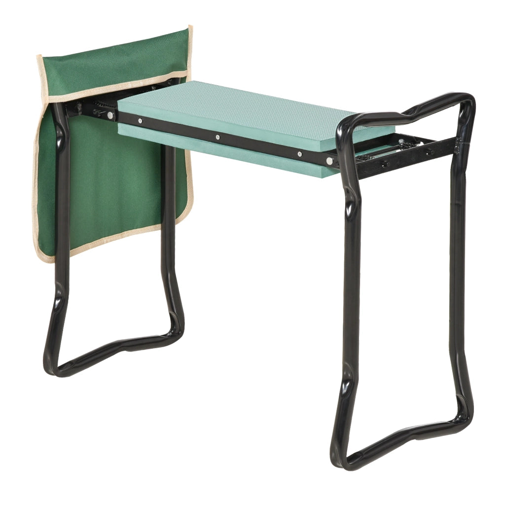 Panca da Giardino Pieghevole 2 in 1 con Cuscini ¨C Minimal ¨C Verde e Nero