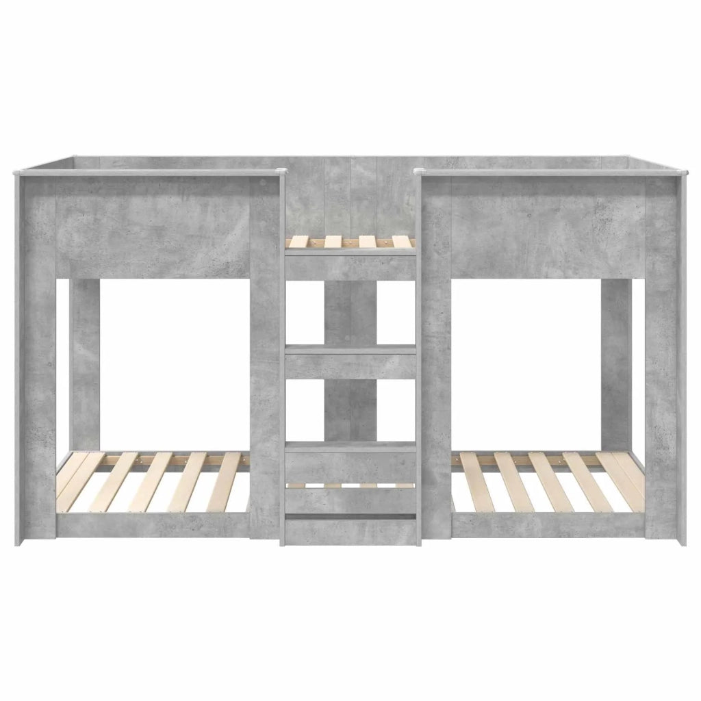 Letto a Castello per Bambini Grigio cemento 90 x 200 cm