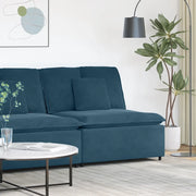 Modulo Centrale Divano Modulare con Cuscini Blu 100 cm 203222