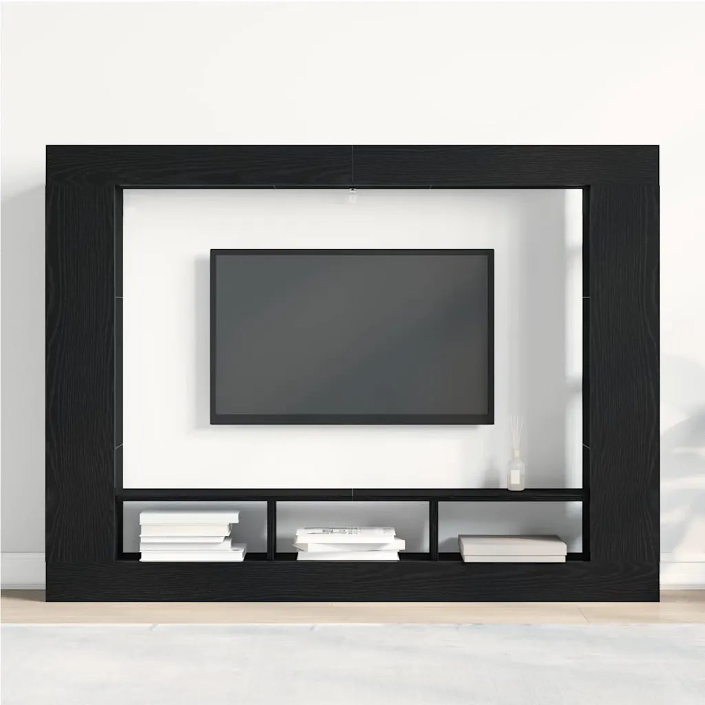 Mobile TV | Armadietto TV | Mobile Porta TV Rovere nero 152 x 22 x 113 cm Legno multistrato