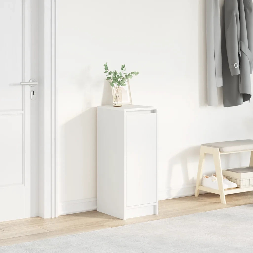 Scarpiera Bianca 29,5x34x76 cm in Legno Multistrato 861859