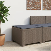 Divano da Giardino a 1 Posto con Cuscino Aspetto Rattan PP 8011775
