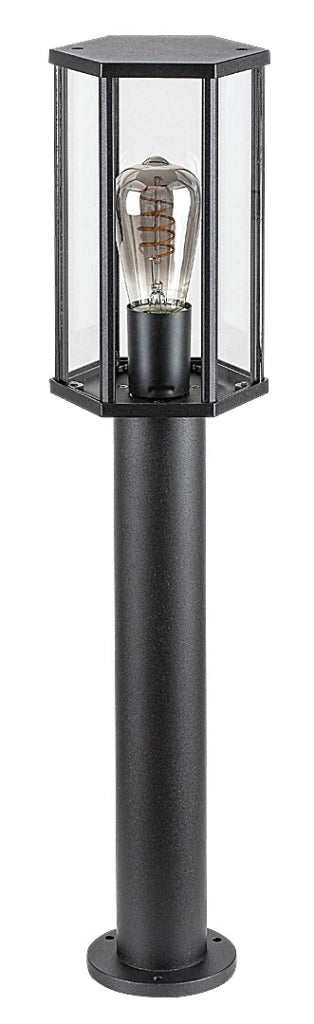 Lampione da giardino Dubrovnik E27 nero opaco IP44