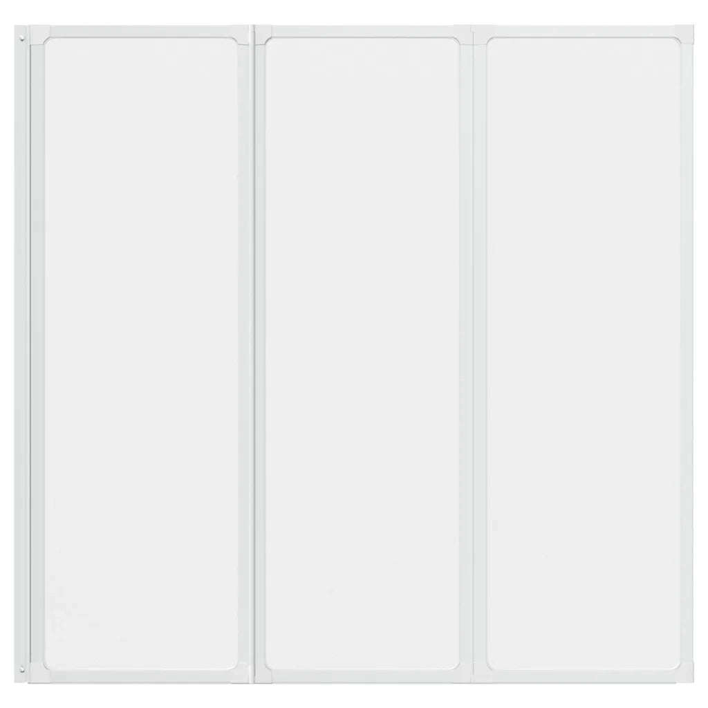 Parete per Doccia e Vasca Bagno 117x120cm 3 Pannelli Pieghevole CFW3933717