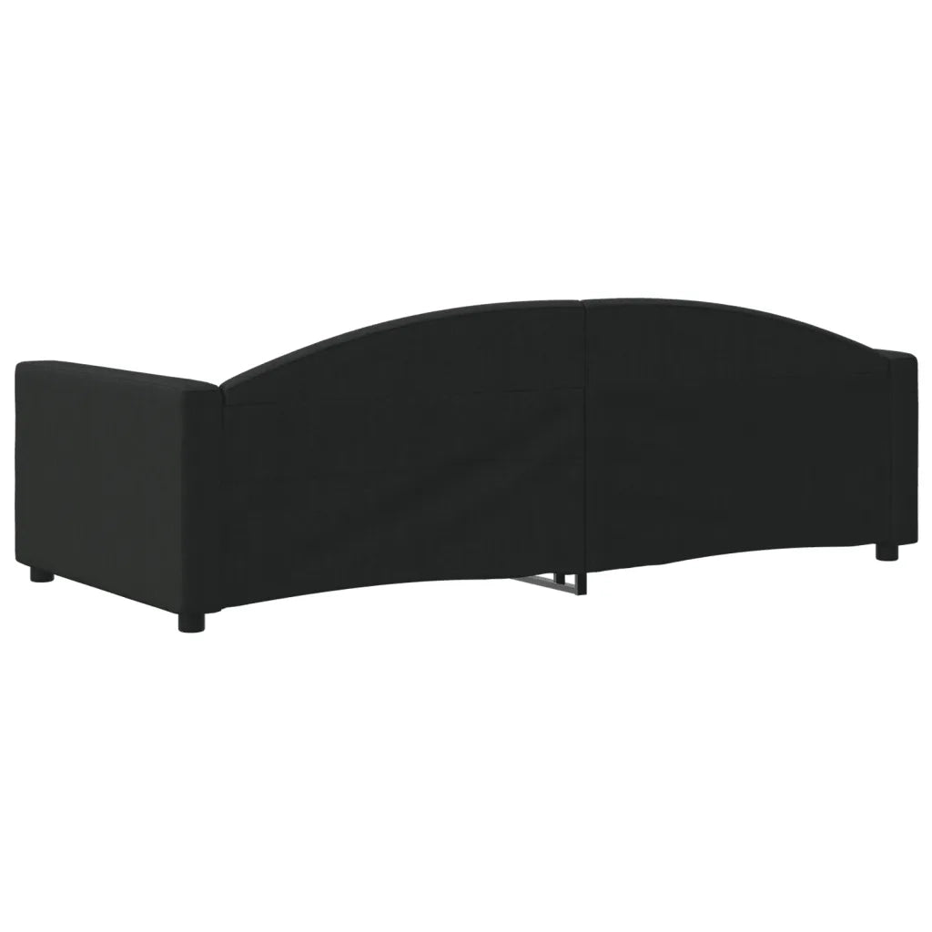 Letto da Giorno Nero 90x200 cm in Tessuto 354113