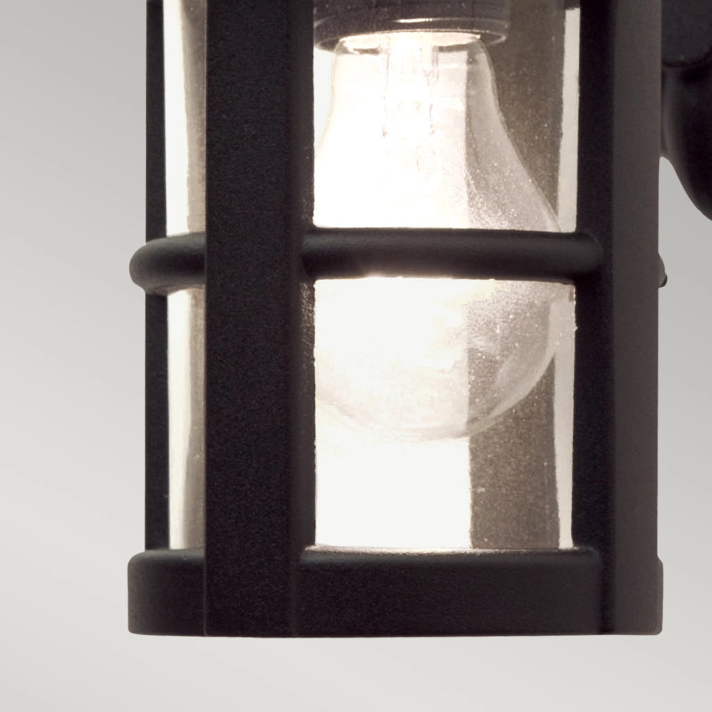 Applique esterna Hereford nera E27 Elstead in vetro