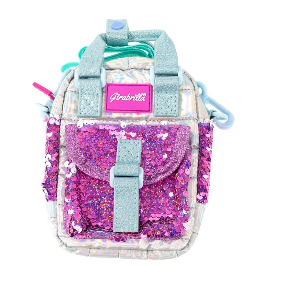 girabrilla puffer shoulder bag pink