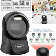 Trade Shop - Scanner Barcode Lettore Di Codici A Barre Qr Code 1d 2d Usb Da Tavolo Q-sm50 -