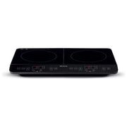 Ariete 1998 Piano cottura a induzione portatile doppio 58 cm 2 zone 3500W 12 livelli di potenza Touch Timer vetroceramica colore Nero