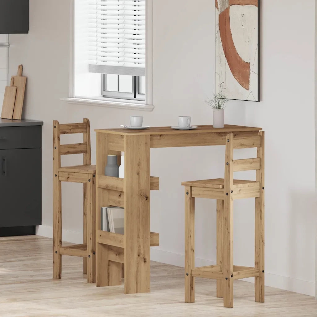 vidaXL Bancone da Muro Rovere Artigianale Legno Multistrato