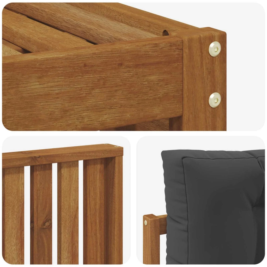 Set di divani da esterno con cuscino 5 pcs Naturale e Antracite 3373297