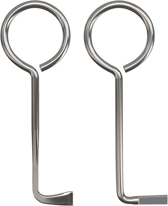 Set di Chiave per Serrature a Denti Universali - 2 pezzi - Argento