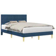 Letto matrimoniale | Letto per adulti | Struttura del letto con testiera Blu 120 x 200 cm Tessuto