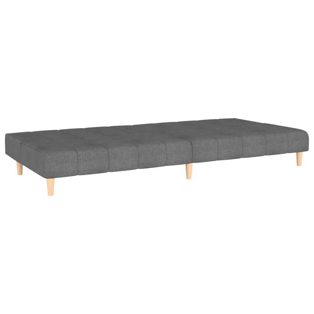 Divano Letto a 2 Posti Grigio Chiaro in Tessuto 375754