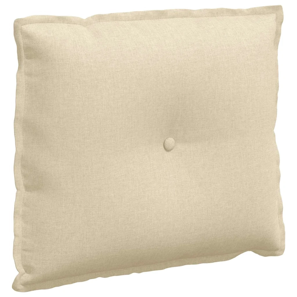 Cuscino per Schiena Crema 60 x 19 x 50 cm Tessuto 42014665